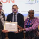 Prof Danie Brink received an award from the World Aquaculture Society